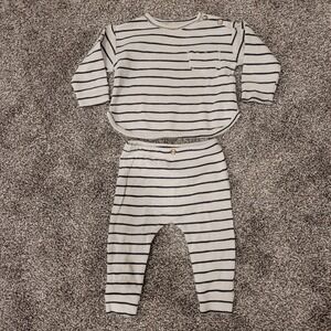 Play Up Kids 6M Organic Cotton Striped 2pc Set Long Sleeve Top Leggings Portugal